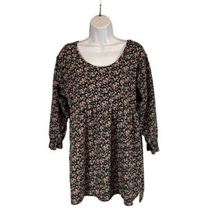Elodie micro floral swing tunic top empire waist women’s medium boho